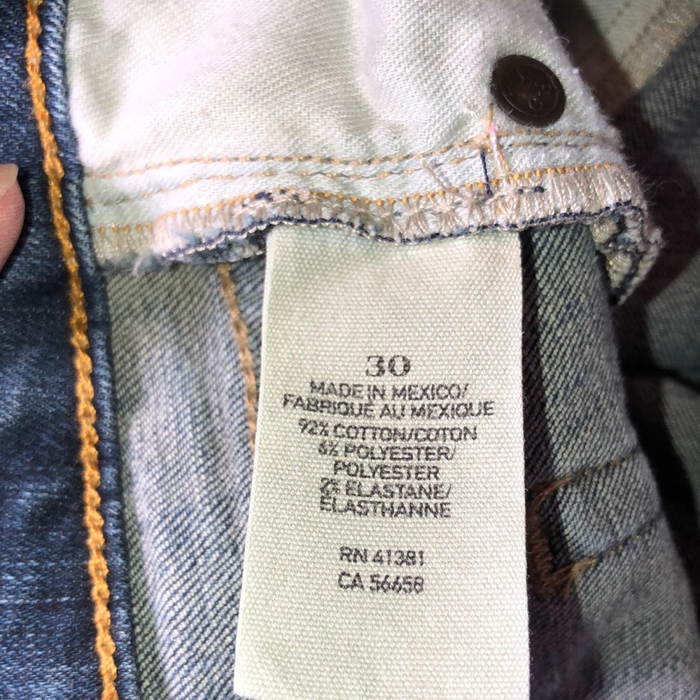 Denim & Supply Cropped Distressed Denim Blue Jeans 30" Waist - Picture 6 of 7